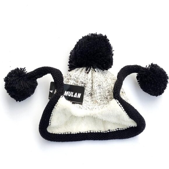 Women White Black Winter Peruvian Cover Ears Beanie Hat Ear Flaps Sherp Ski Snow main image 9